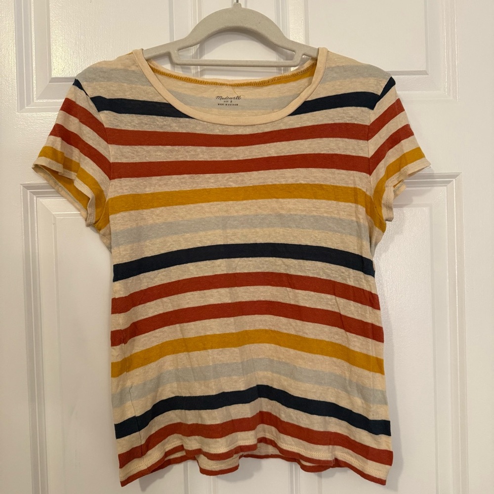 Madewell Multicolor Striped Short Sleeve Tee